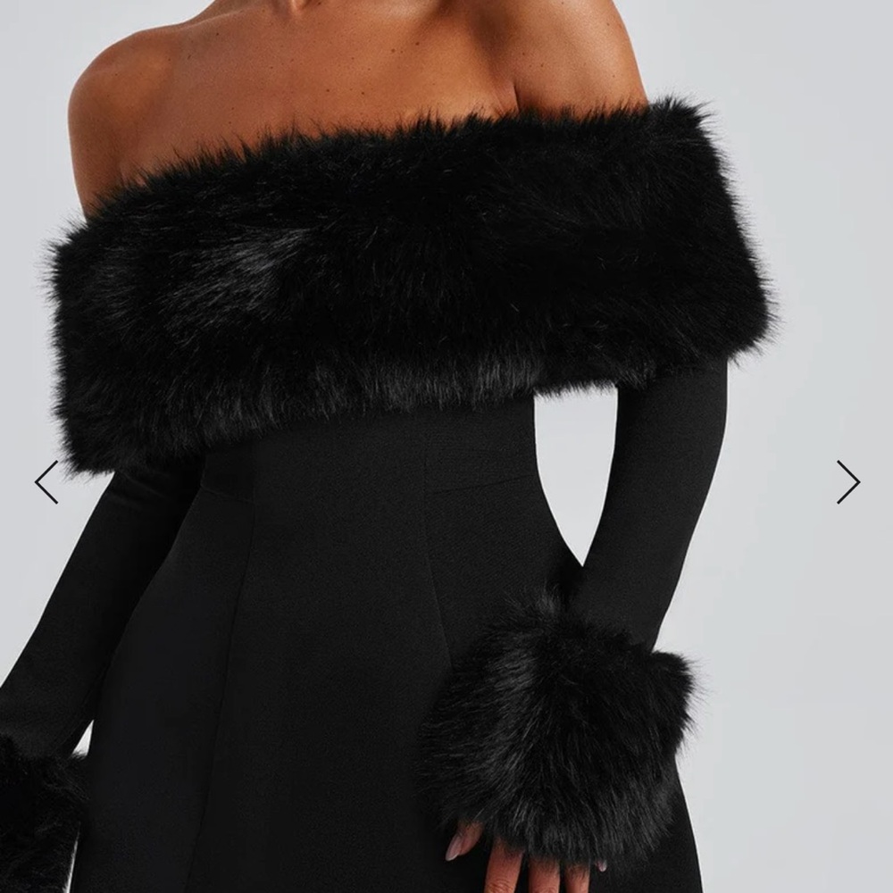 Elegant Black Off-Shoulder Mini Dress